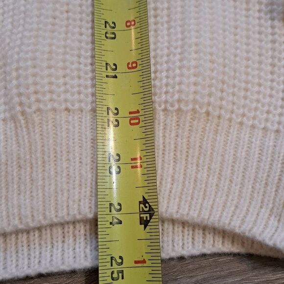 Noracoara Contrast Guipure Lace Drop Shoulder Sweater Biege Size XXL NWT - Picture 8 of 13